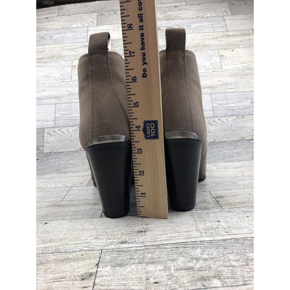 womens Michael Kors Tan Brandy Suede Ankle Bootie Size 9 M - Picture 6 of 10
